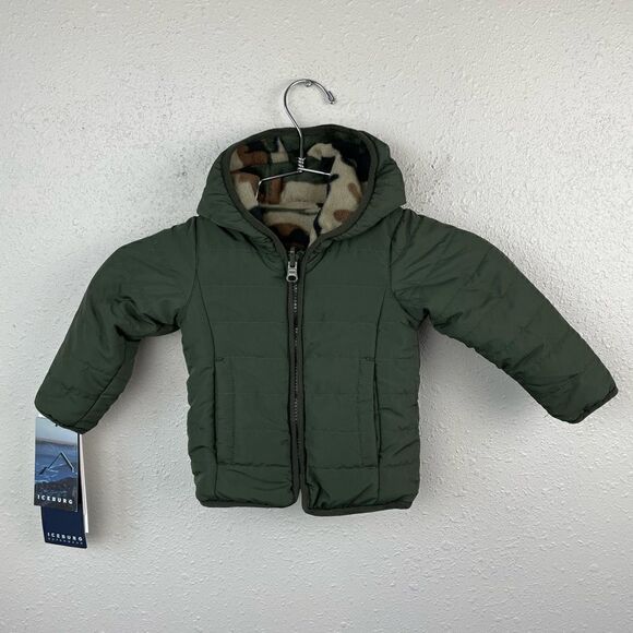 Reversible Camo Hooded Jacket Size Boys 18 Months - Picture 1 of 6